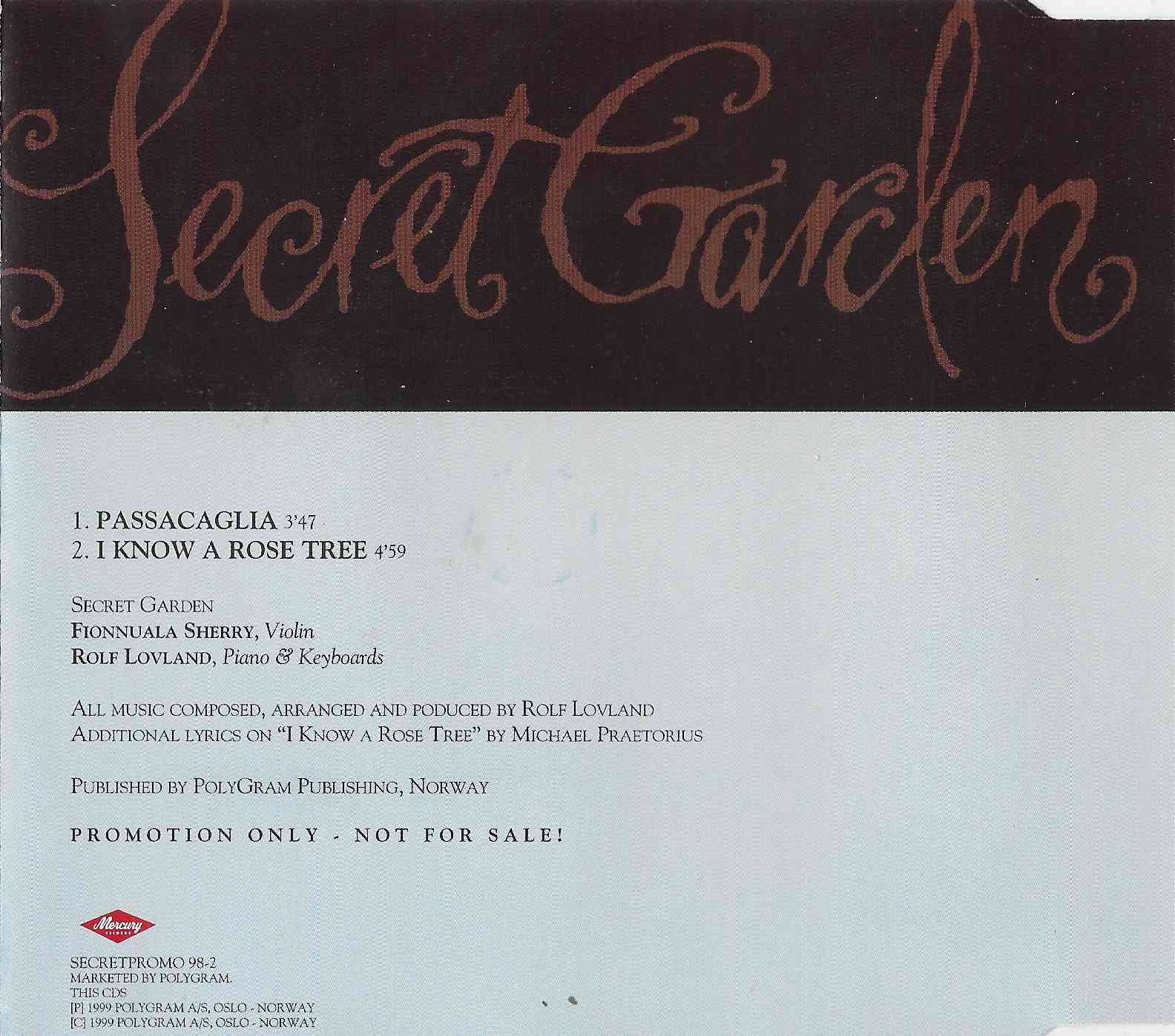 Back cover of SECRETPROMO 98-2